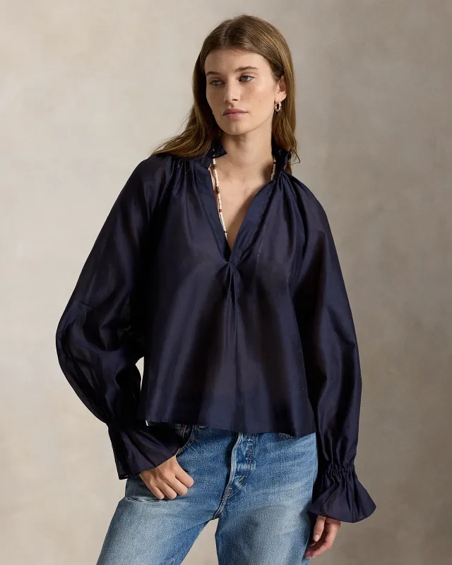 Women's Blouses & Shirts | Silk, Linen & Denim | Ralph Lauren® HK