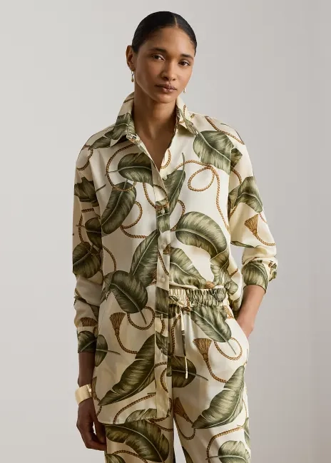 Ralph Lauren Relaxed Fit Rope-Print Twill Shirt