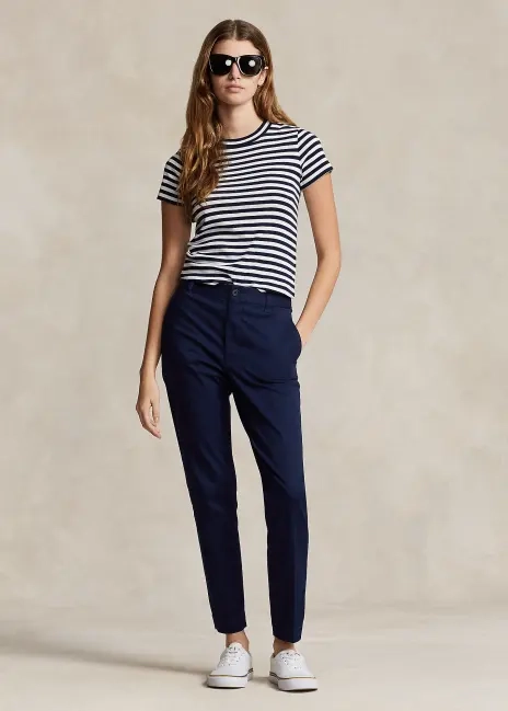 Ralph Lauren Cropped Slim Fit Twill Chino Pant