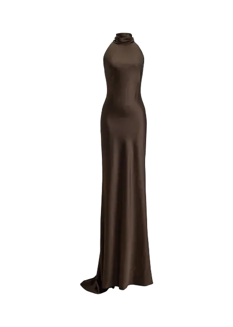 Ralph Lauren Chilton Satin Evening Dress