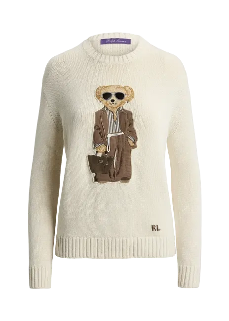 Ralph Lauren Summer Polo Bear Silk Crewneck Sweater