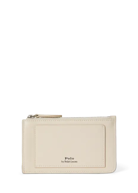 Ralph Lauren Polo Bear Leather Zip Card Case