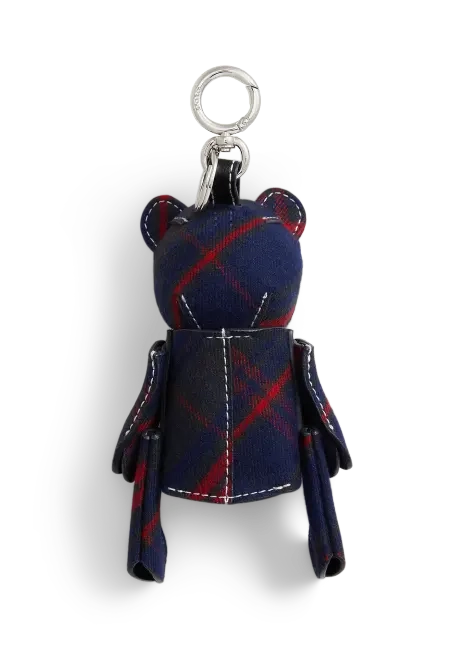 Ralph Lauren Plaid Cotton Polo Bear Charm