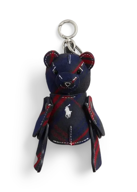 Ralph Lauren Plaid Cotton Polo Bear Charm