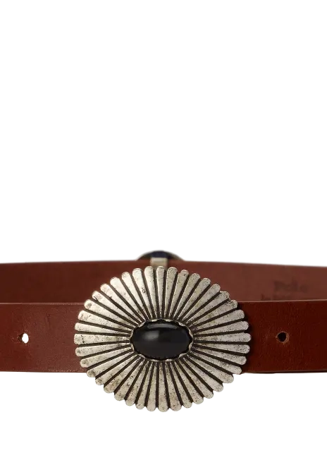 Ralph Lauren Leather Concho Belt