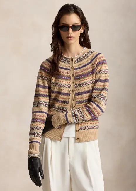 Ralph Lauren Fair Isle Wool-Blend Cardigan