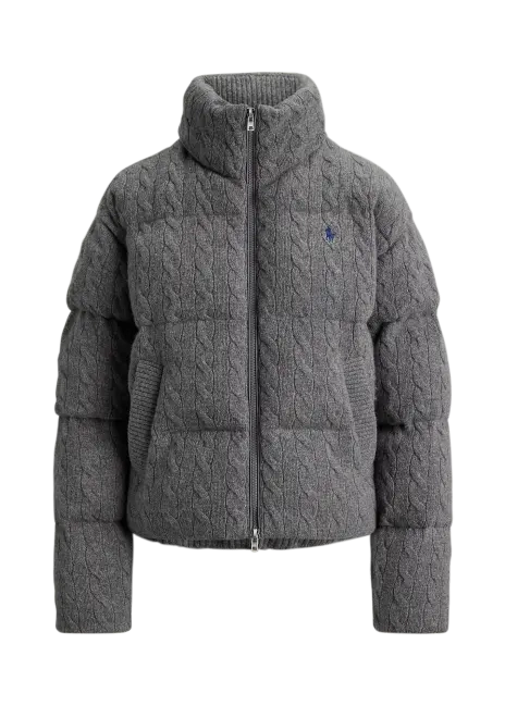Ralph Lauren Cable Wool-Cashmere Puffer Jacket