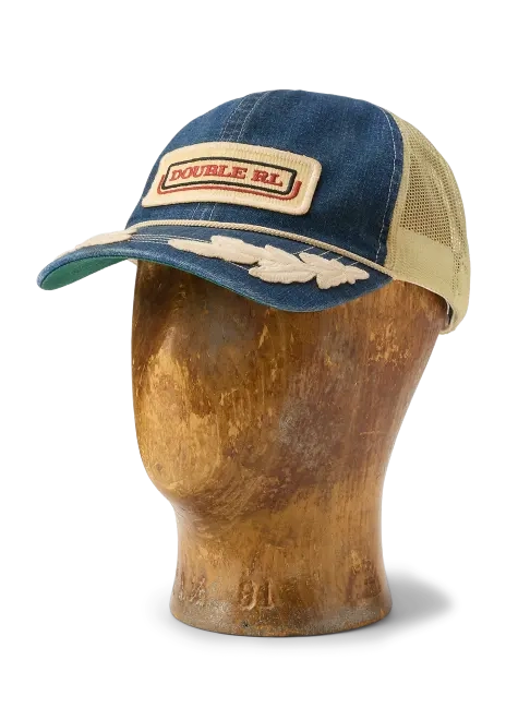 Ralph Lauren Logo-Patch Denim Trucker Cap