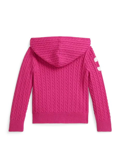 Ralph Lauren Big Pony Mini-Cable Full-Zip Hoodie