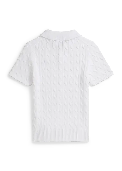 Ralph Lauren Cable-Knit Cotton Polo Sweater
