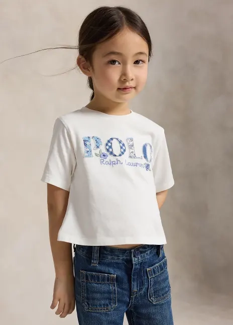 Ralph Lauren Logo Cotton Jersey Boxy Tee