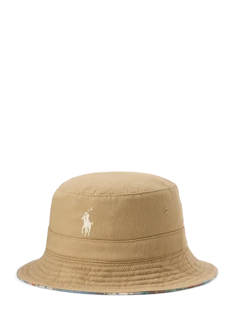 Ralph Lauren Reversible Twill-Flannel Bucket Hat