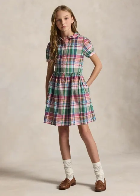 Ralph Lauren Plaid Cotton Madras Shirtdress