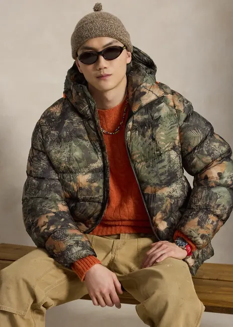 Ralph Lauren The Hawthorne Forest-Print Down Jacket