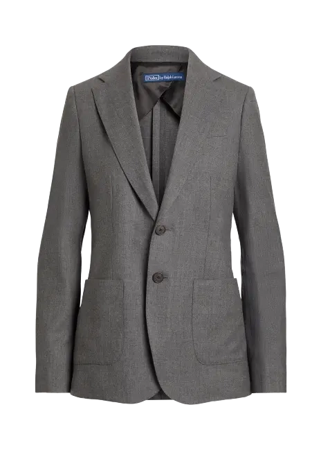 Ralph Lauren Single-Breasted Doeskin Wool Blazer