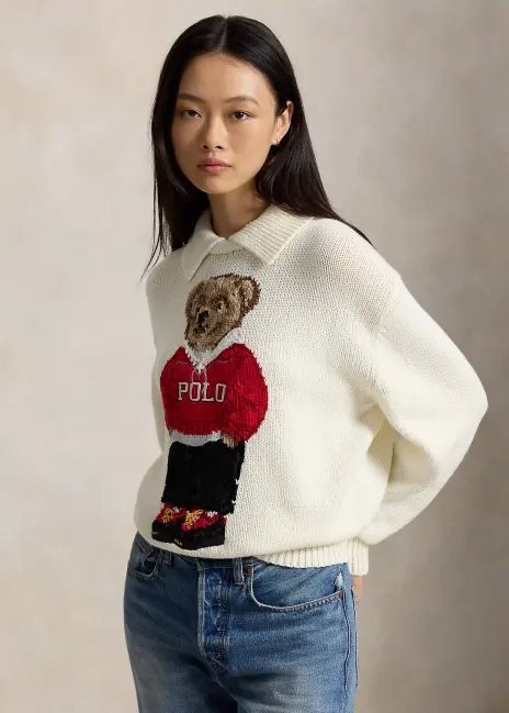 Ralph Lauren Polo Bear Linen-Cotton Sweater