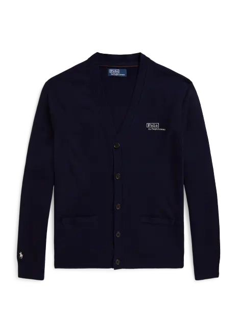 Ralph Lauren Logo Wool Cardigan