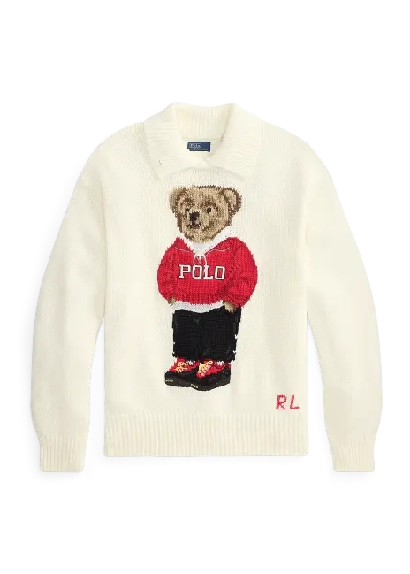 Ralph Lauren Polo Bear Linen-Cotton Sweater