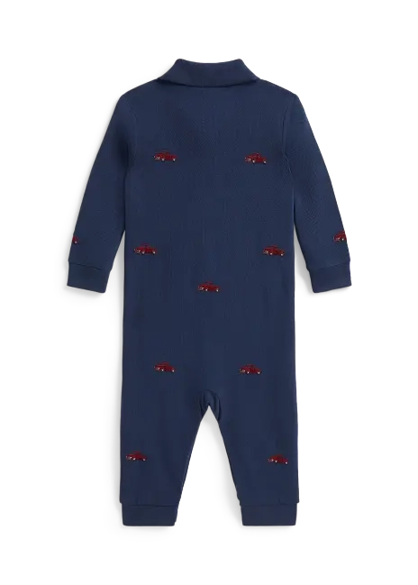 Ralph Lauren Truck-Embroidered Cotton Polo Coverall