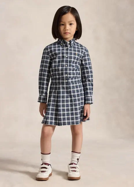 Ralph Lauren Plaid Cotton Oxford Shirtdress