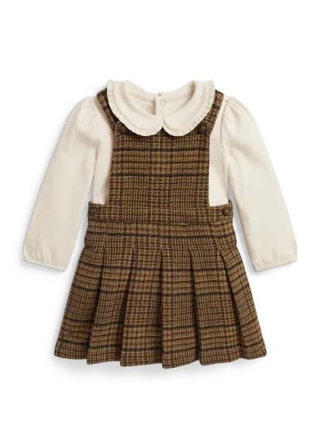 Ralph Lauren Bodysuit & Pleated Plaid Dress
