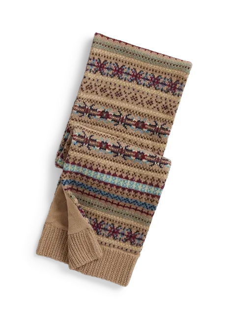 Ralph Lauren Fair Isle Cotton-Blend Scarf