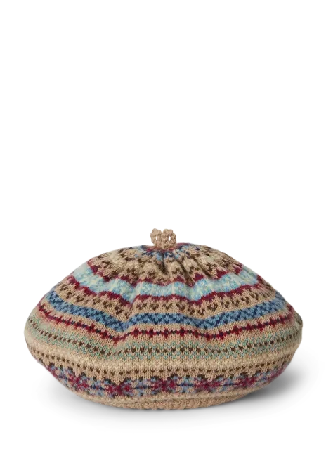 Ralph Lauren Fair Isle Cotton-Wool Beret