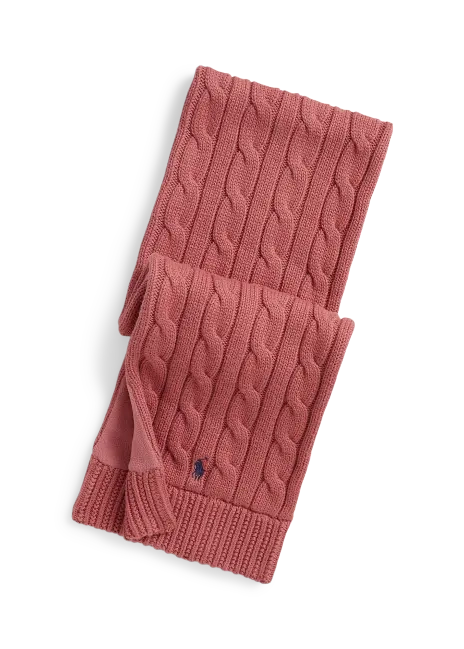 Ralph Lauren Cable-Knit Cotton Scarf