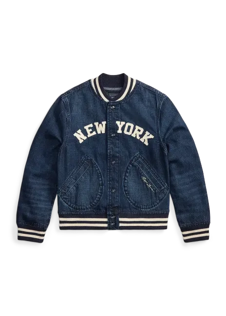 Ralph Lauren Cotton Chambray Baseball Jacket