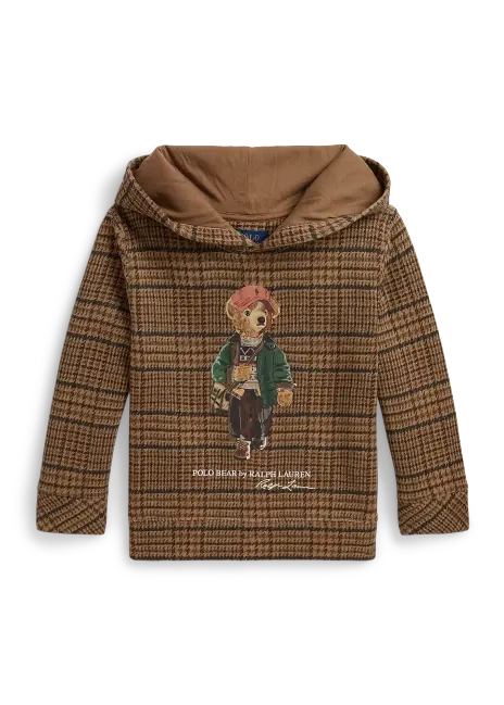 Ralph Lauren Polo Bear Tweed-Print Hoodie
