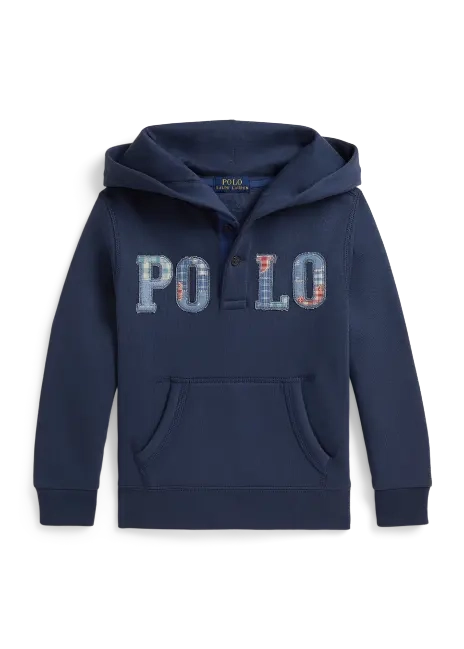 Ralph Lauren Patchwork-Logo Fleece Hoodie
