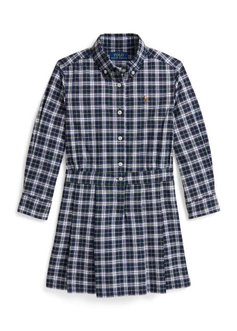 Ralph Lauren Plaid Cotton Oxford Shirtdress