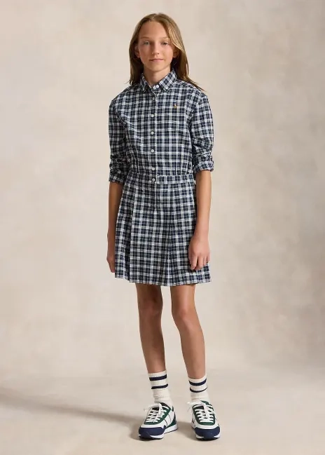 Ralph Lauren Plaid Cotton Oxford Shirtdress