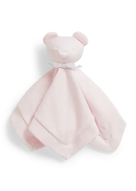 Ralph Lauren Cotton Interlock Bear Lovey Blanket
