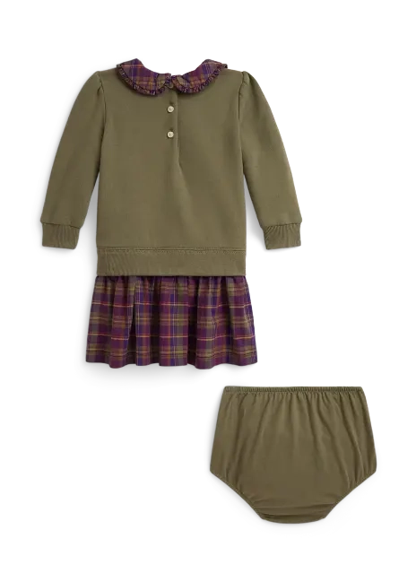 Ralph Lauren Polo Bear Fleece Dress & Bloomer