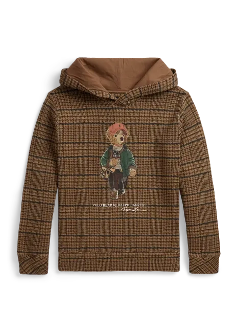 Ralph Lauren Polo Bear Tweed-Print Hoodie