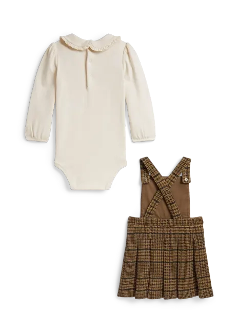 Ralph Lauren Bodysuit & Pleated Plaid Dress