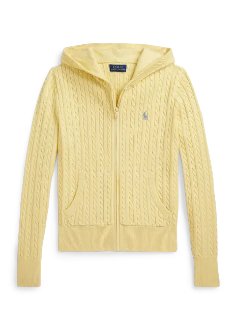 Ralph Lauren Mini-Cable Cotton Full-Zip Hoodie