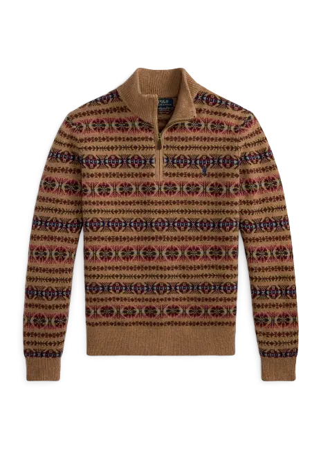 Ralph Lauren Fair Isle Wool Mockneck Sweater