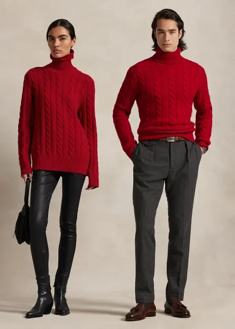 Ralph Lauren Cable-Knit Wool-Cashmere Sweater