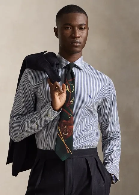 Ralph Lauren Classic Fit Striped Poplin Shirt