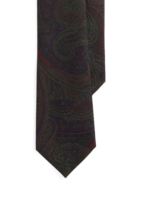 Ralph Lauren Graduate Paisley Wool Challis Tie