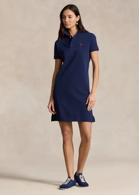 Ralph Lauren Cotton Mesh Polo Dress