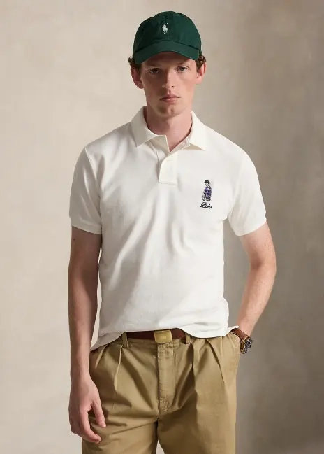 Ralph Lauren Custom Slim Fit Dog-Embroidered Polo