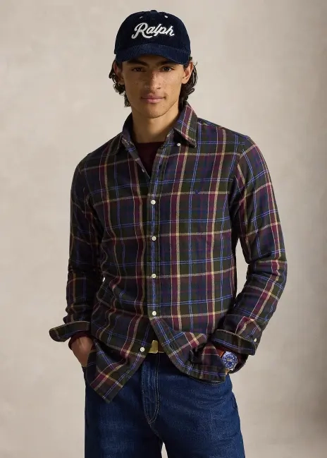 Ralph Lauren Classic Fit Plaid Brushed Flannel Shirt