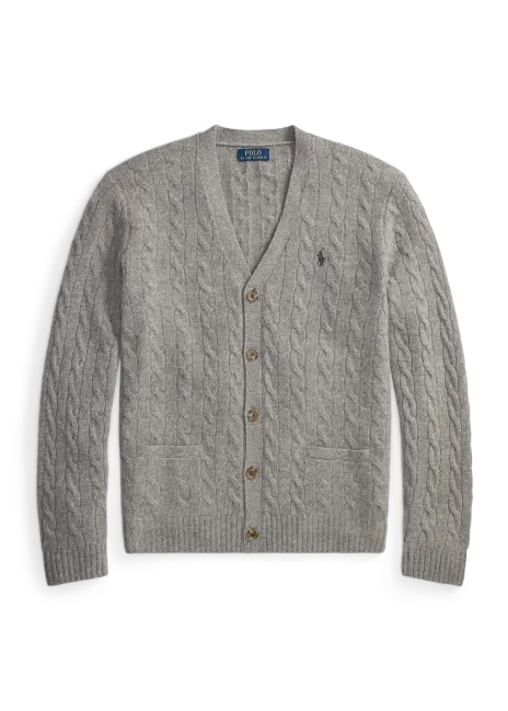 Ralph Lauren Cable-Knit Wool-Cashmere Cardigan