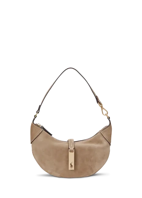 Ralph Lauren Polo ID Suede Mini Shoulder Bag