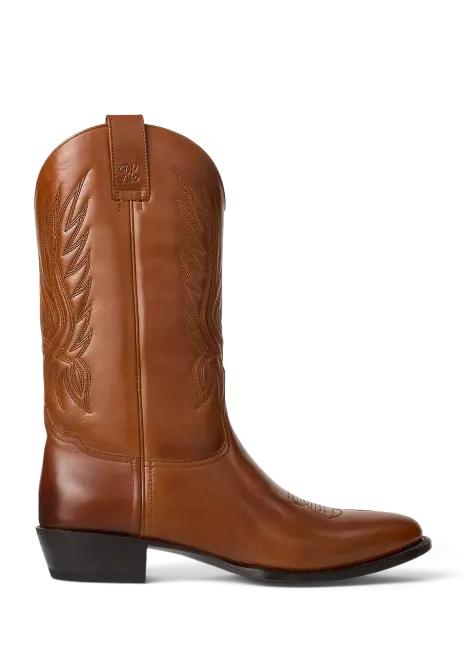 Ralph Lauren Leather Western Boot