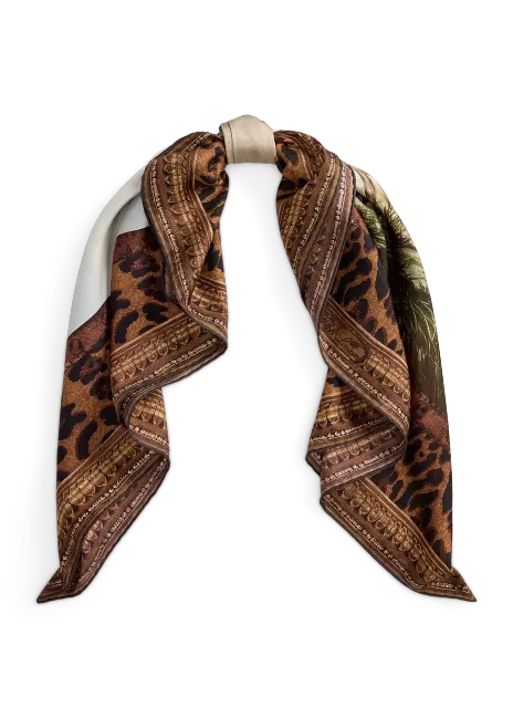 Ralph Lauren Scenic-Print Silk Twill Square Scarf