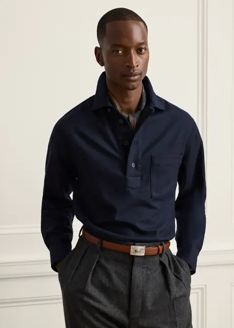 Ralph Lauren Relaxed Fit Cashmere-Blend Popover Shirt